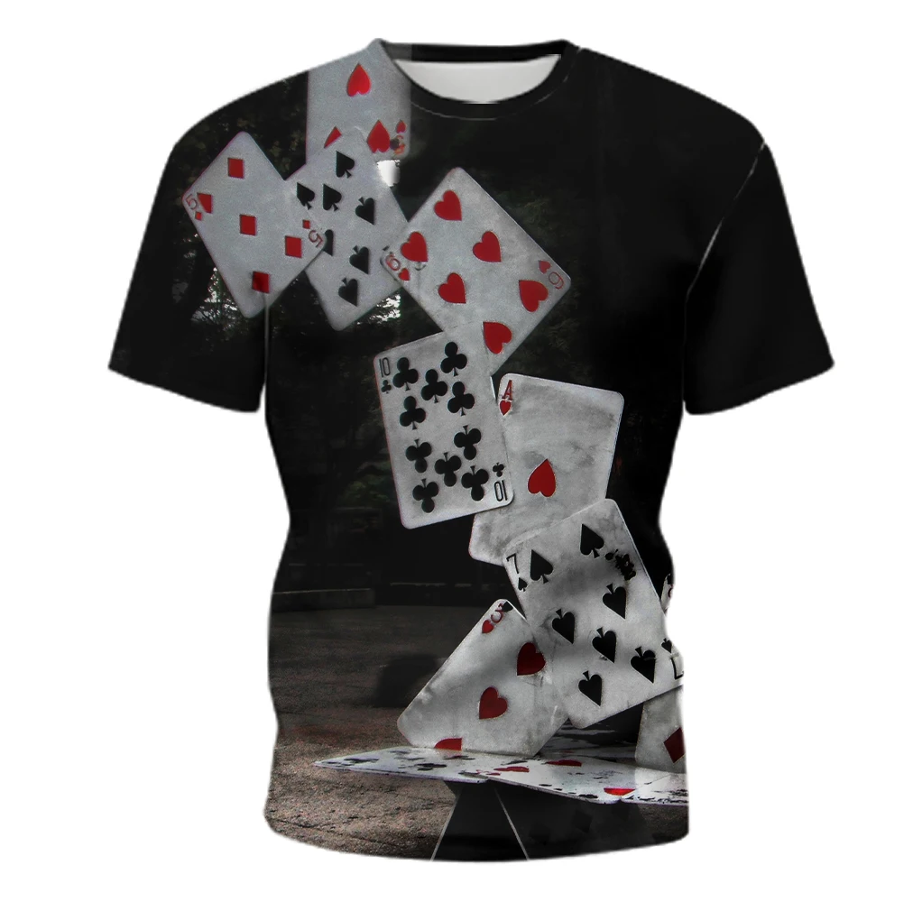 2021 summer new men's T-shirt 3D poker graphic printing T-shirt casual fashion street round neck hip hop short sleeve clothing
2021 summer new men's T-shirt 3D poker graphic printing T-shirt casual fashion street round neck hip hop short sleeve clothing