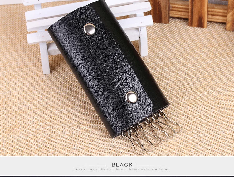Portable New Keys Holder Bag Wholesale Promotion Quality Pu Leather Solid Color Buckle Key Wallets For Men Women | Багаж и сумки