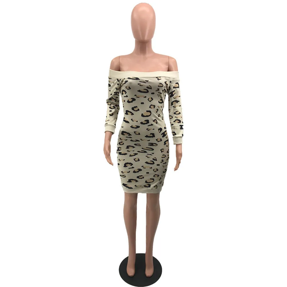 Women Dress Elegant Mini Dress High Waist Full Sleeve Bandage Slash Neck Leopard Print Night Club Party Dresses Vestido 1239
Women Dress Elegant Mini Dress High Waist Full Sleeve Bandage Slash Neck Leopard Print Night Club Party Dresses Vestido 1239