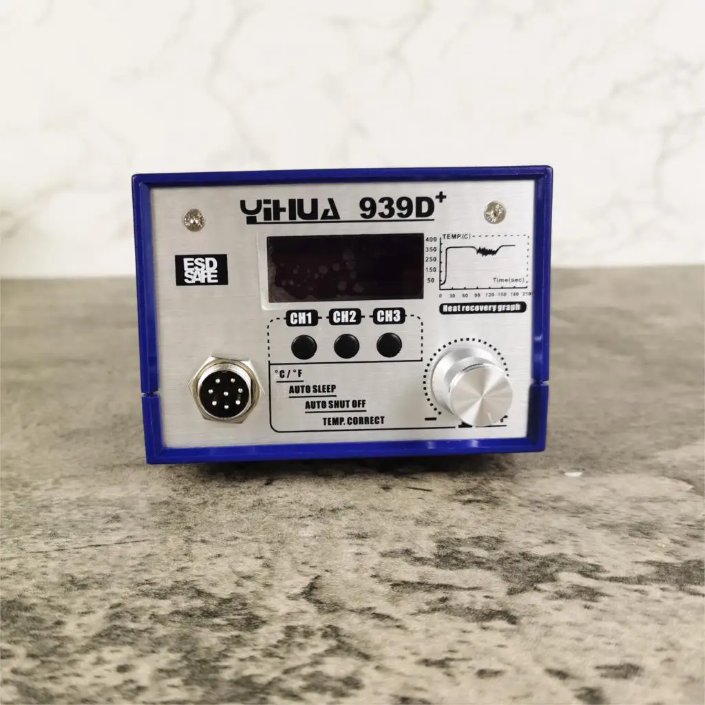 YIHUA 939D Plus 75W High Power Soldering Iron Station 3 Storage Sections Alloy Panel Smart Design
YIHUA 939D Plus 75W High Power Soldering Iron Station 3 Storage Sections Alloy Panel Smart Design