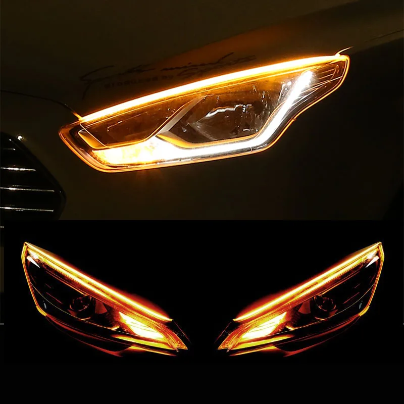 

2pcs car DRL LED daytime running lights auto flow turn signal kit accessories for Buick Regal Lacrosse Excelle GT/XT/GL8/ENCORE