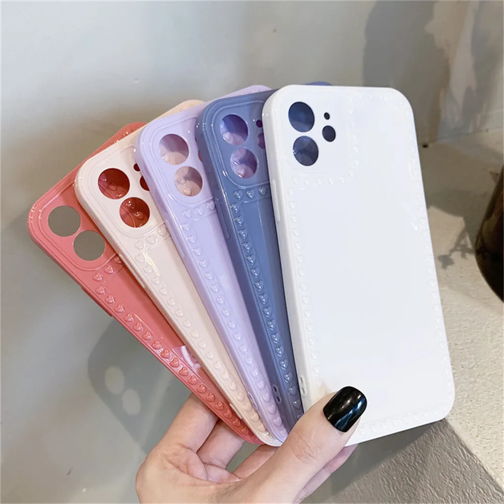 Candy Color Love Heart Texture Phone Case For iPhone 12 11 Pro Max X XR XSMax 7 8 Plus SE 2020 Camera Protection Soft Back Cover
Candy Color Love Heart Texture Phone Case For iPhone 12 11 Pro Max X XR XSMax 7 8 Plus SE 2020 Camera Protection Soft Back Cover