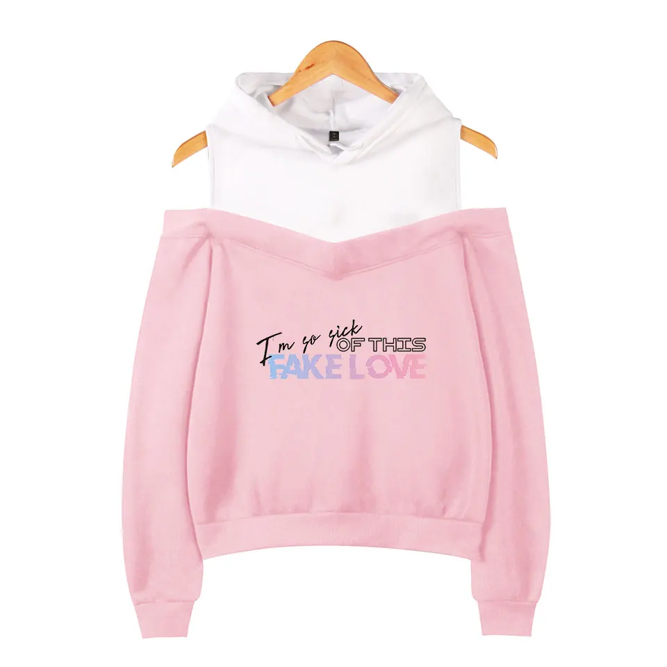 Sexy Girl's Fake Love Off-shoulder Hoodies Women's Fashion Sweatshirt Fake Love Hip Hop Kpop Hoodie Pullover Hooded Print
Sexy Girl's Fake Love Off-shoulder Hoodies Women's Fashion Sweatshirt Fake Love Hip Hop Kpop Hoodie Pullover Hooded Print