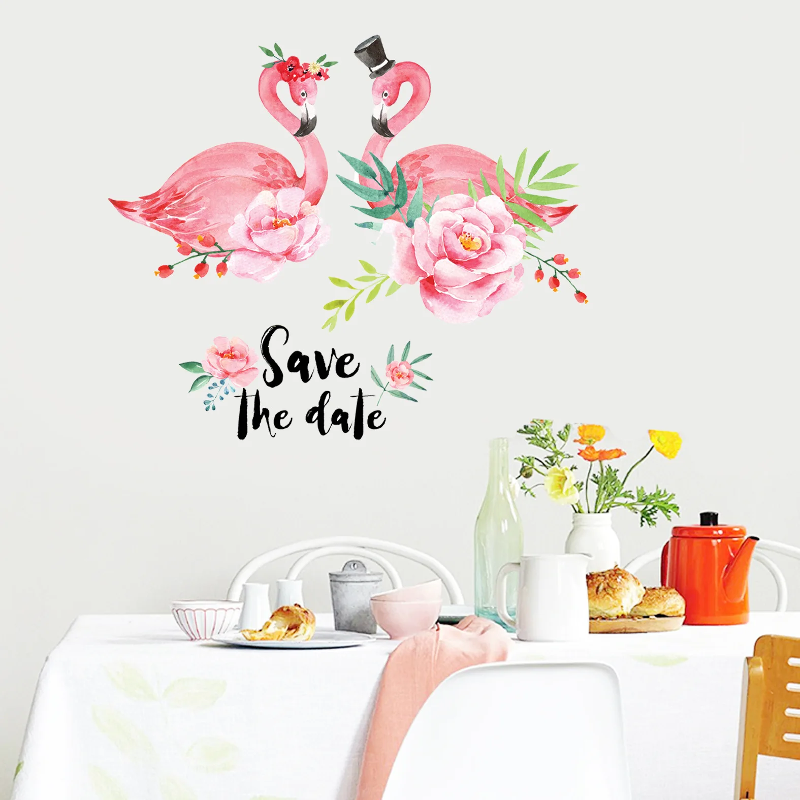 Love Flamingo wall sticker bedroom background wall romantic glass decoration Decal
Love Flamingo wall sticker bedroom background wall romantic glass decoration Decal
