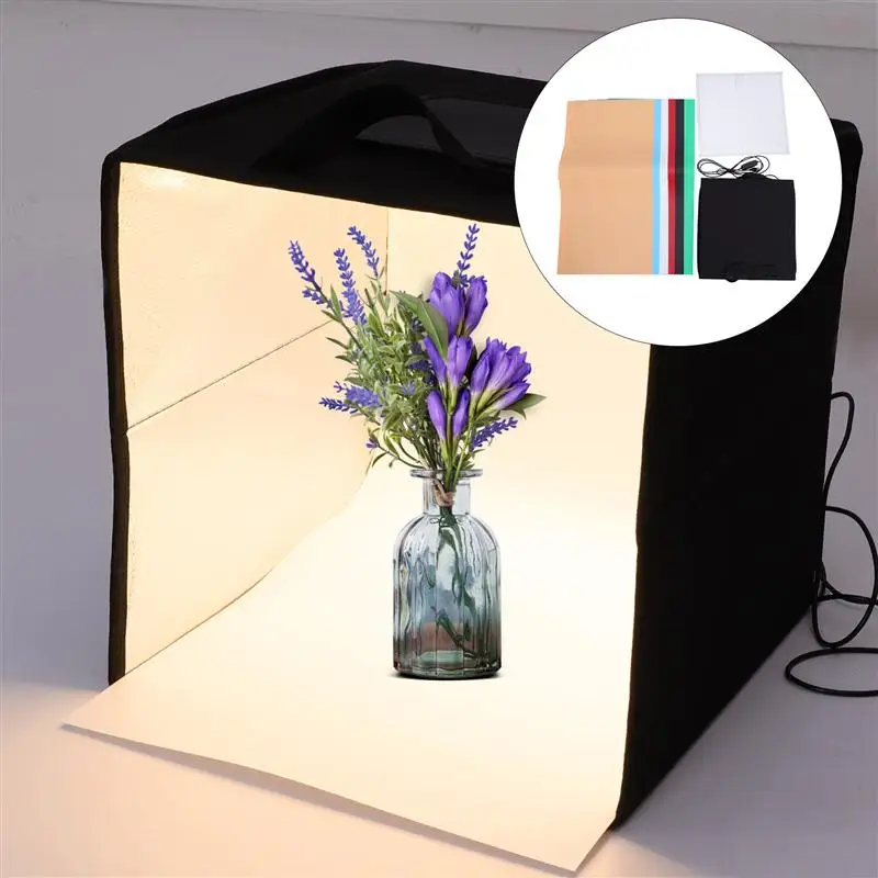 1 Set 40cm Folding Light Box with Backdrops USB Powered Dimmable Shooting Tent
1 Set 40cm Folding Light Box with Backdrops USB Powered Dimmable Shooting Tent