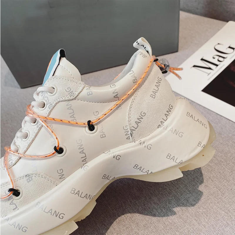 Platform Chunky Sneakers Genuine Leather Women Running Shoes Laces Sneakers Luxury Designer Sports Casual Tennis 2021 Spring
Platform Chunky Sneakers Genuine Leather Women Running Shoes Laces Sneakers Luxury Designer Sports Casual Tennis 2021 Spring