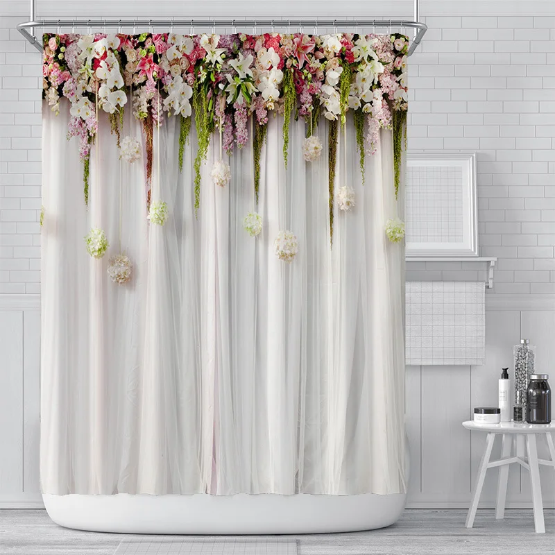 Bathroom accessories flower printing shower curtain, waterproof polyester shower curtain, bathroom partition curtain 180X180CM
Bathroom accessories flower printing shower curtain, waterproof polyester shower curtain, bathroom partition curtain 180X180CM