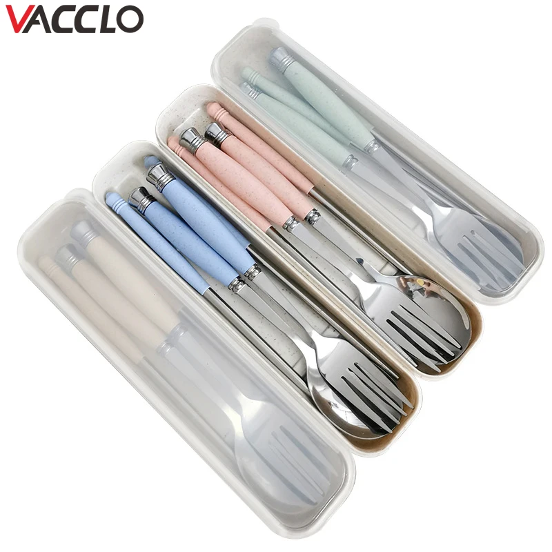 Vacclo 3PCS/Set Stainless Steel Portable Tableware Set Spoon Fork Chopsticks Household Tableware Student Travel Eating Utensils
Vacclo 3PCS/Set Stainless Steel Portable Tableware Set Spoon Fork Chopsticks Household Tableware Student Travel Eating Utensils