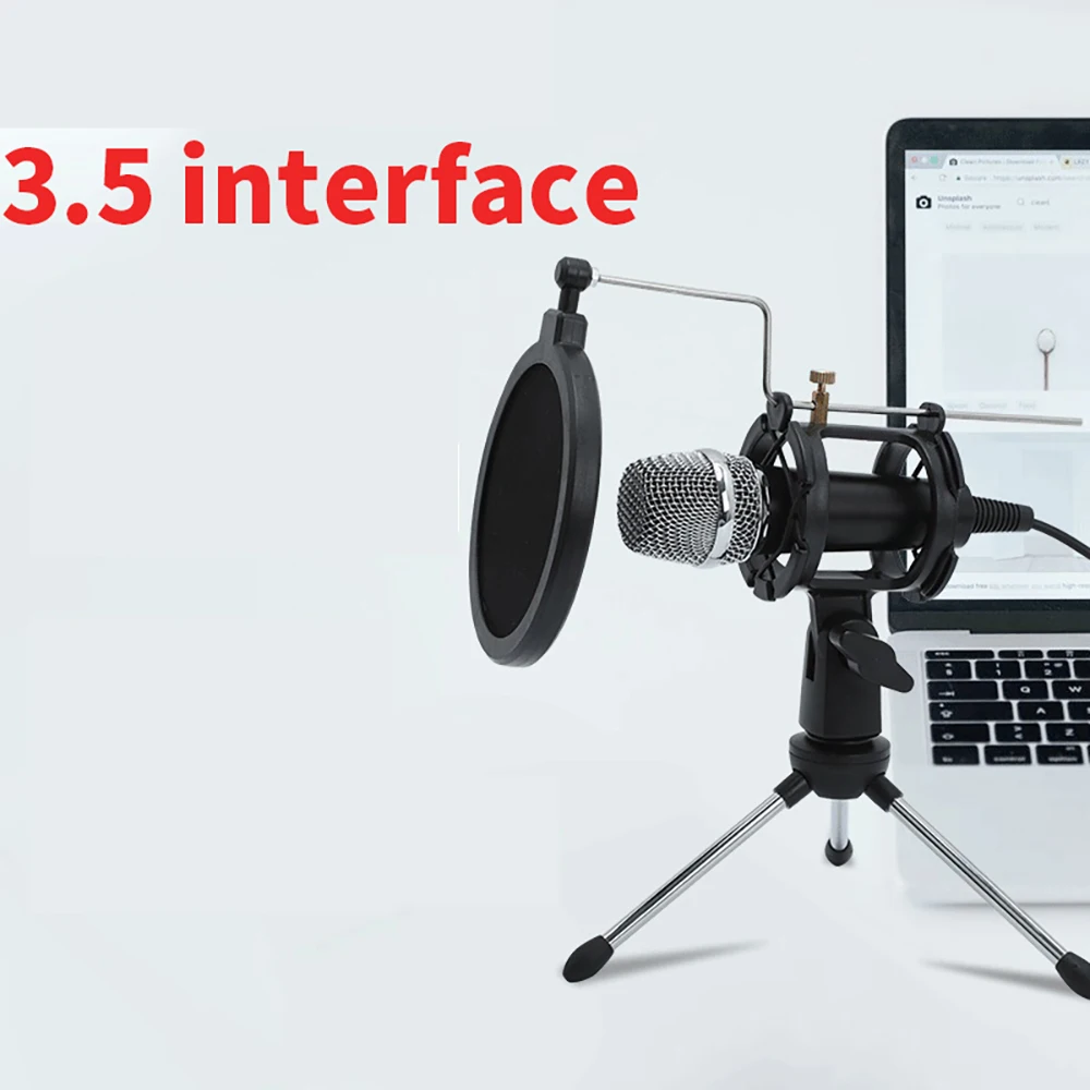 Condenser Microphone Double-layer Acoustic Filter Recording Microphone for Home Studio 2 Channel
Condenser Microphone Double-layer Acoustic Filter Recording Microphone for Home Studio 2 Channel