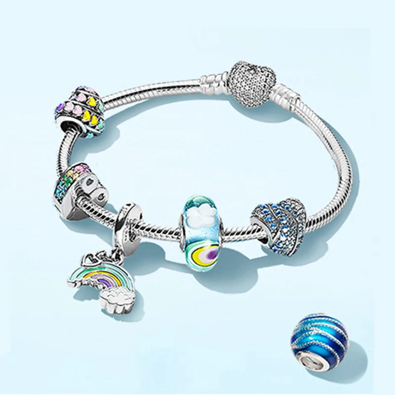 NEW 100% 925 Sterling Silver Brand New Bracelet Set Natural Inspiration Calm Waves After Rain Sky And Rainbow
NEW 100% 925 Sterling Silver Brand New Bracelet Set Natural Inspiration Calm Waves After Rain Sky And Rainbow