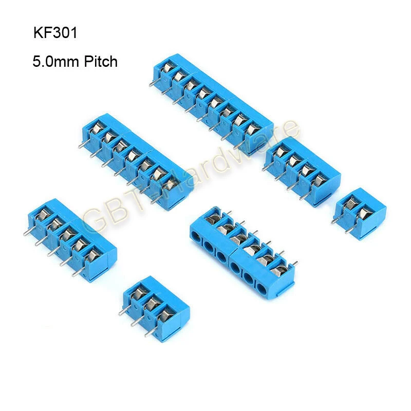 2/5/10/20/30/50PCS KF301-2P 3P Screws Block PCB Terminal Block Connector 300V/250V 16A/17A Pitch 5.0mm 22-14AWG Insert Splicing
2/5/10/20/30/50PCS KF301-2P 3P Screws Block PCB Terminal Block Connector 300V/250V 16A/17A Pitch 5.0mm 22-14AWG Insert Splicing