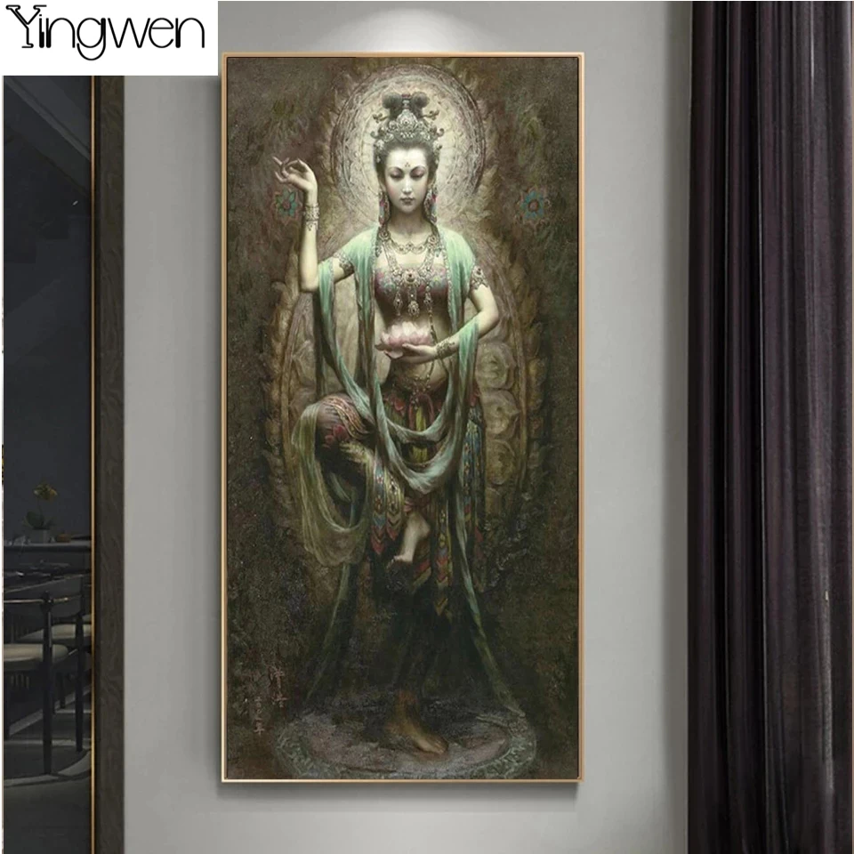 DIY 5D Diamond Painting Full Kits Dunhuang Guanyin Cross Stitch Beads Embroidery Religion Patterns Rhinestones Mosaic Home Decor
DIY 5D Diamond Painting Full Kits Dunhuang Guanyin Cross Stitch Beads Embroidery Religion Patterns Rhinestones Mosaic Home Decor