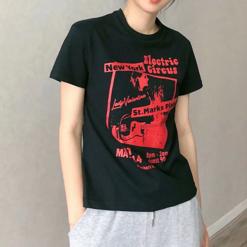 UNUTH Girls Soft Cotton Print O Neck T-shirt 2022 Summer Fashion Ladies Black Streetwear Tees Female Chic Vintage T-shirt Tops
UNUTH Girls Soft Cotton Print O Neck T-shirt 2022 Summer Fashion Ladies Black Streetwear Tees Female Chic Vintage T-shirt Tops