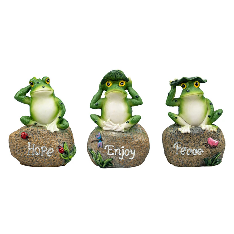 3pcs/set or 1 Random Garden Statues Frogs Sitting On Stone Sculptures Garden Yard Frogs Landscaping Stone Ornaments Decoration
3pcs/set or 1 Random Garden Statues Frogs Sitting On Stone Sculptures Garden Yard Frogs Landscaping Stone Ornaments Decoration