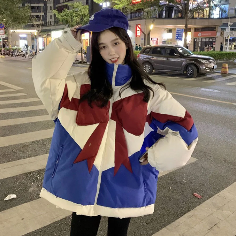 Beautiful Girl Bow-knot Bread Clothing 2021 Winter New Sweet Girl Style Cotton-pad Jacket Women Loose Casual Warm Coats Female
Beautiful Girl Bow-knot Bread Clothing 2021 Winter New Sweet Girl Style Cotton-pad Jacket Women Loose Casual Warm Coats Female