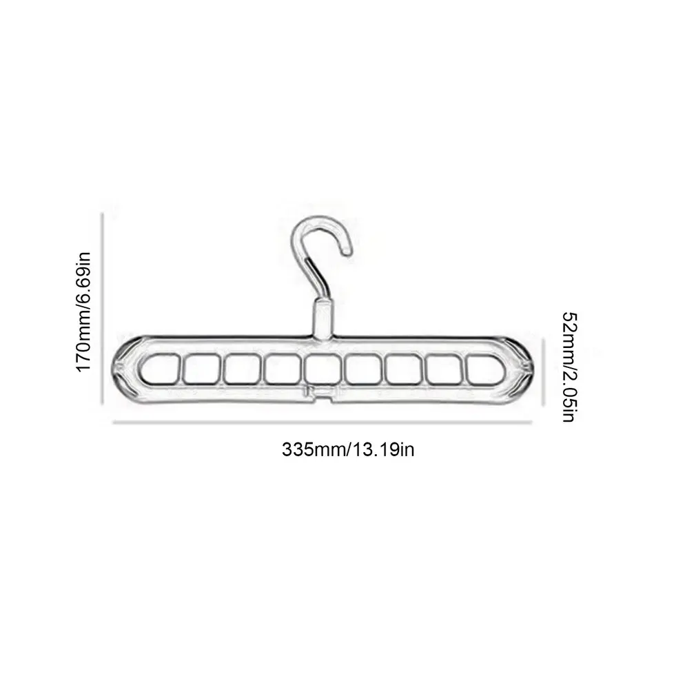 Rotating Nine-Hole Hanger Multi-Function Multi-Layer Folding Magic Hanger Wardrobe Storage Plastic Rack
Rotating Nine-Hole Hanger Multi-Function Multi-Layer Folding Magic Hanger Wardrobe Storage Plastic Rack