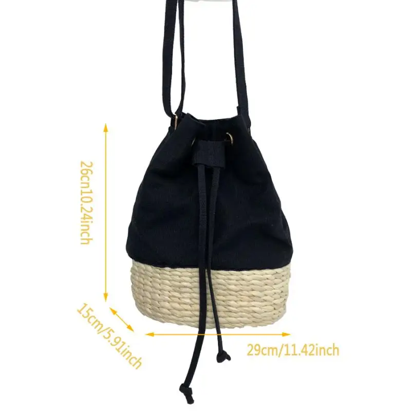 Casual Canvas Splice Straw Crossbody Bags For Women Woven Stitching Shoulder Bag Women's Bag Summer Beach Drawstring Bucket 2021
Casual Canvas Splice Straw Crossbody Bags For Women Woven Stitching Shoulder Bag Women's Bag Summer Beach Drawstring Bucket 2021