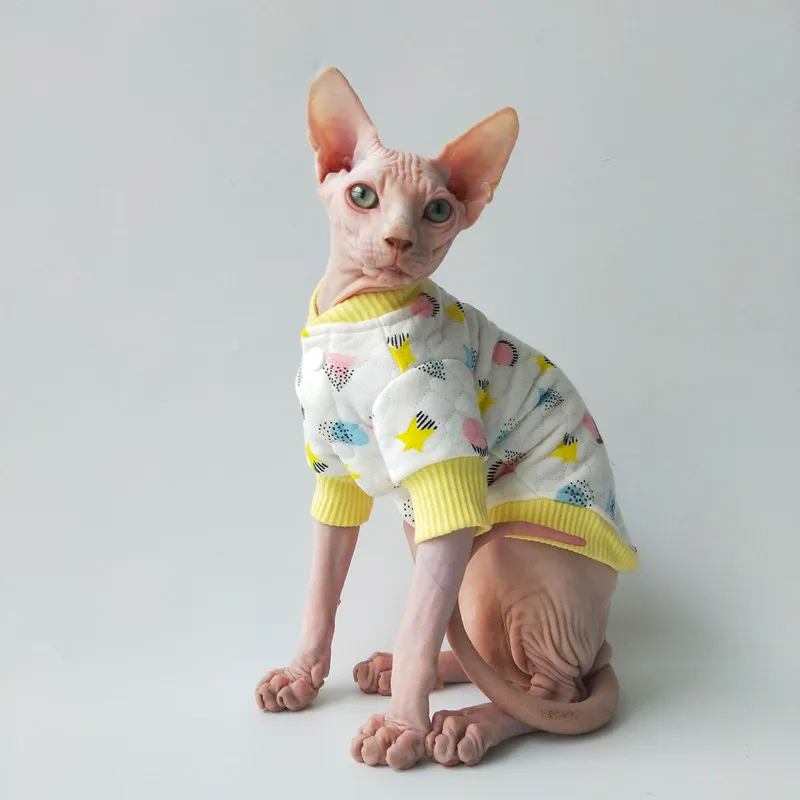 Hairless Cat Clothes Warm Cotton Cat Sphinx Devon Cat Clothes Soft Skin-friendly Cat Coats Cat Accessories Cat Supplies
Hairless Cat Clothes Warm Cotton Cat Sphinx Devon Cat Clothes Soft Skin-friendly Cat Coats Cat Accessories Cat Supplies