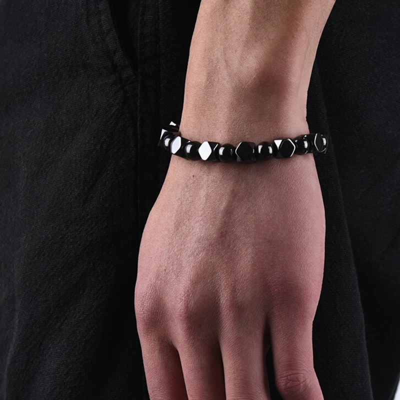 Natural Black Obsidian Hematite Stone Tiger Eye Beads Bracelets Men Magnetic Promote Circulation Health Protection Women Jewelry
Natural Black Obsidian Hematite Stone Tiger Eye Beads Bracelets Men Magnetic Promote Circulation Health Protection Women Jewelry