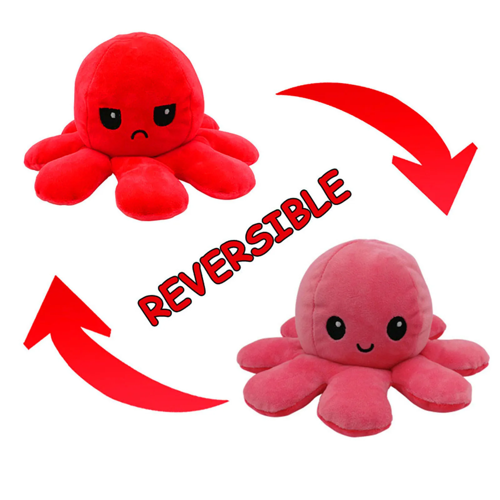 Soft Simulation Flip Two-sided Octopus Plush Stuffed Doll Toy Different Sides To Show Different Moods Octopus Plush Toy For Kids
Soft Simulation Flip Two-sided Octopus Plush Stuffed Doll Toy Different Sides To Show Different Moods Octopus Plush Toy For Kids