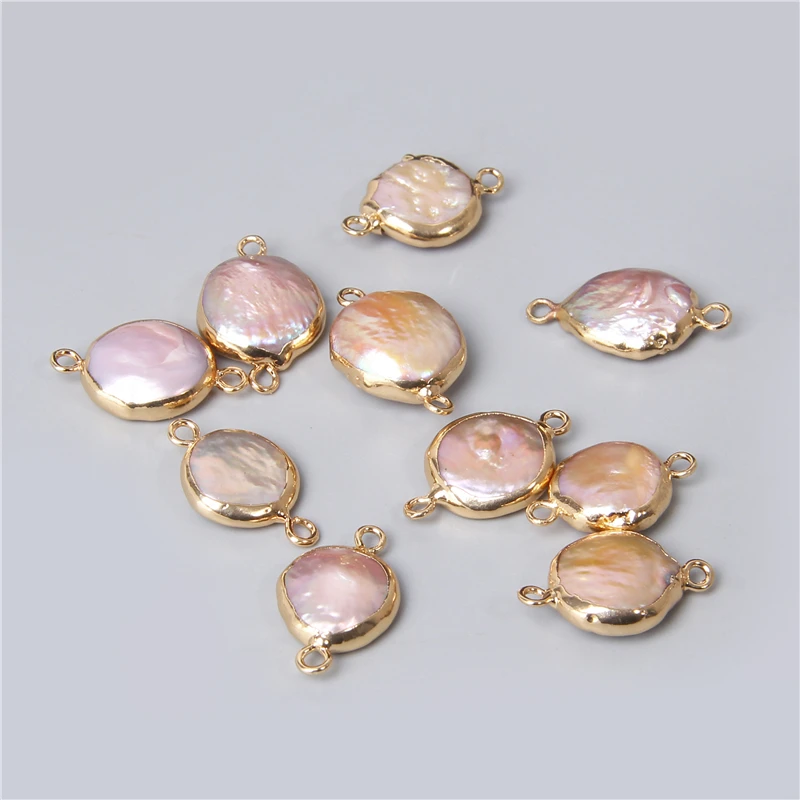 3pcs Natural pink coin Pearl gold charm connector Pendant for women jewelry making Cultured pearl pendant charm necklace earring
3pcs Natural pink coin Pearl gold charm connector Pendant for women jewelry making Cultured pearl pendant charm necklace earring