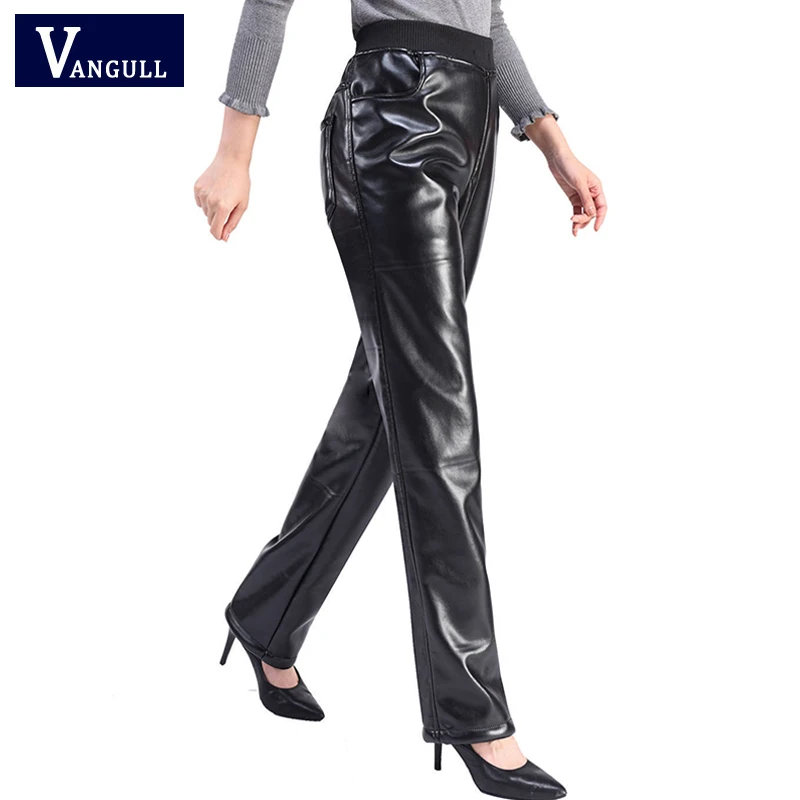 Черные флисовые эластичные брюки Vangull из искусственной кожи, женские брюки с высокой талией из искусственной кожи, женские повседневные Пря...
Черные флисовые эластичные брюки Vangull из искусственной кожи, женские брюки с высокой талией из искусственной кожи, женские повседневные Пря...