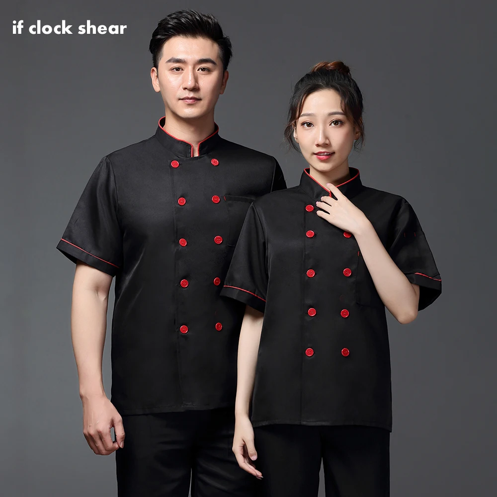 3 Colors Double-breasted Unisex Short Sleeved Chef Jacket Wholesale Price Pastry Restaurant Chef Work Tops Food Service Overalls
3 Colors Double-breasted Unisex Short Sleeved Chef Jacket Wholesale Price Pastry Restaurant Chef Work Tops Food Service Overalls