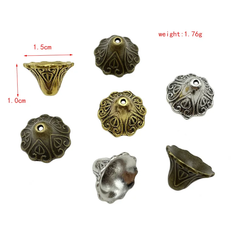 JuKang 20pcs 10*16mm Zinc Alloy 3 Color Bead Cap Spacer Connector DIY Tassel Necklace Jewelry Craft Making Accessories
JuKang 20pcs 10*16mm Zinc Alloy 3 Color Bead Cap Spacer Connector DIY Tassel Necklace Jewelry Craft Making Accessories