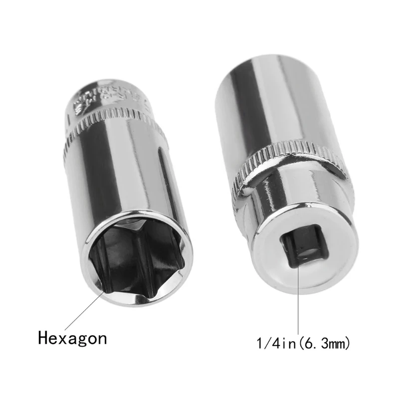 1Pc 1/4 Hex Ratchets Extension Sleeve Bar Socket Adapter Drive Socket Wrench Spanner Converter Tool 6-14MM Universal Joint
1Pc 1/4 Hex Ratchets Extension Sleeve Bar Socket Adapter Drive Socket Wrench Spanner Converter Tool 6-14MM Universal Joint