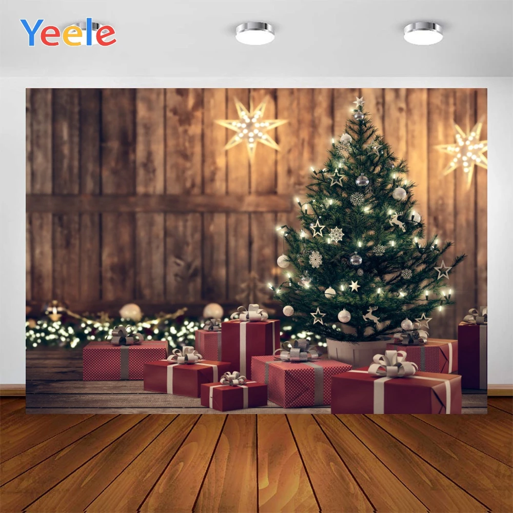 

Yeele Merry Christmas Photo Background Photophone Christmas Tree Photography Backdrops Studio Shoots for Gift Customized Size