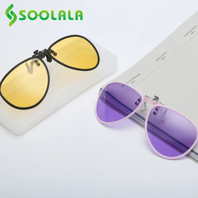 SOOLALA New TR90 Polarized Flip Up Clip on Sunglasses Lens For Men Women Night Vision Driving Cycling Fishing UV400 Eyeglasses
SOOLALA New TR90 Polarized Flip Up Clip on Sunglasses Lens For Men Women Night Vision Driving Cycling Fishing UV400 Eyeglasses
