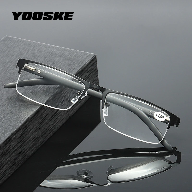 YOOSKE Titanium Alloy Reading Glasses Men Retro Business Hyperopia Eyeglasses Prescription Non spherical 12 Layer Coated lenses
YOOSKE Titanium Alloy Reading Glasses Men Retro Business Hyperopia Eyeglasses Prescription Non spherical 12 Layer Coated lenses