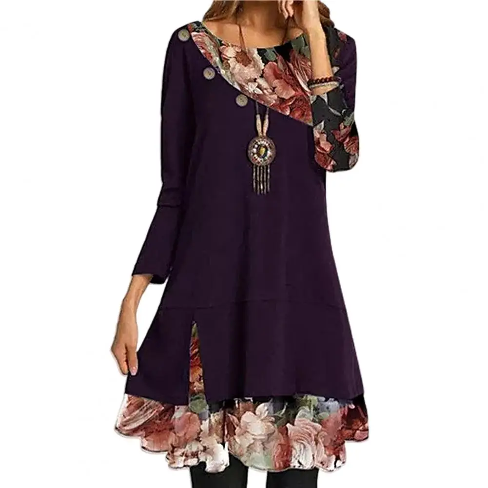 Women Dresses Vintage O Neck Long Sleeve Floral Print Patchwork Irregular Mini Dress Summer 2021 Sexy Ladies Loose Dress 3 Color
Women Dresses Vintage O Neck Long Sleeve Floral Print Patchwork Irregular Mini Dress Summer 2021 Sexy Ladies Loose Dress 3 Color