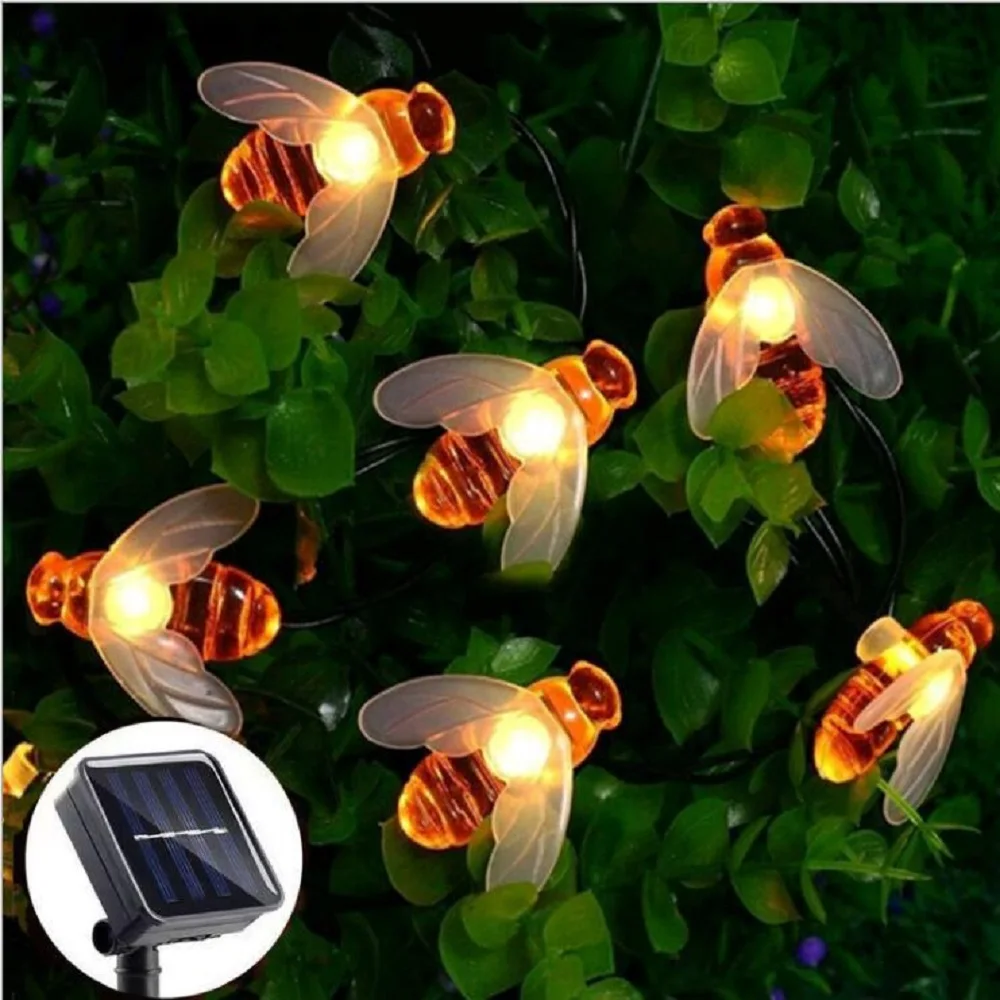 Cute Honey Bee LED String Lights Garden Fence Waterproof Fairy Lamp Lighting 10/20/40/100Leds USB/Battery/Solar Power
Cute Honey Bee LED String Lights Garden Fence Waterproof Fairy Lamp Lighting 10/20/40/100Leds USB/Battery/Solar Power