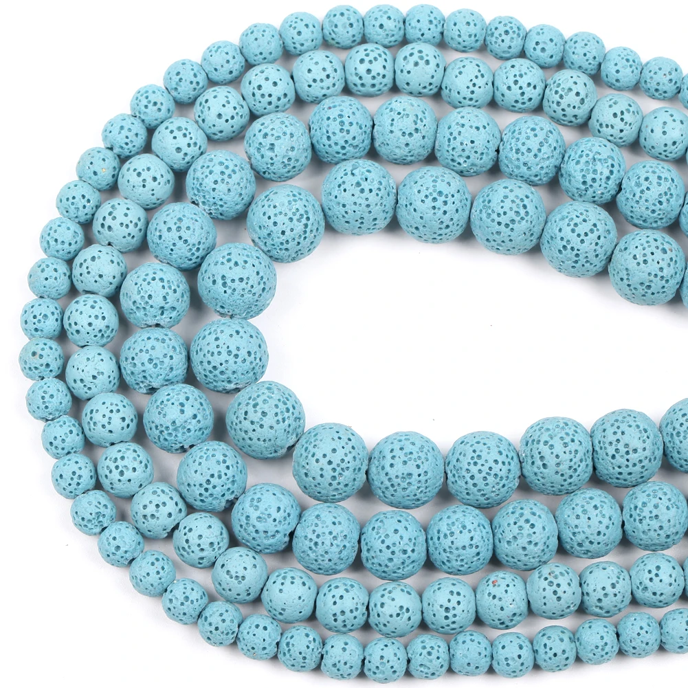 Natural Volcanic Rock Lava Stone Beads Lake Blue Round Beads For Jewelry Making Diy Necklace Bracelet Accessory 6 8 10 12mm 
Natural Volcanic Rock Lava Stone Beads Lake Blue Round Beads For Jewelry Making Diy Necklace Bracelet Accessory 6 8 10 12mm