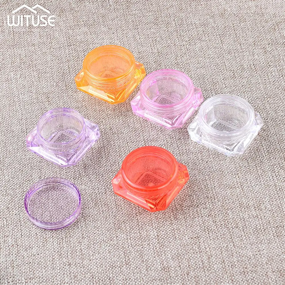 3/5 Gram Cosmetic Transparent Mini Refillable Sample Container Diamond Small Bottle Jar For Cream Lip Balm Powder Toner Cap
3/5 Gram Cosmetic Transparent Mini Refillable Sample Container Diamond Small Bottle Jar For Cream Lip Balm Powder Toner Cap