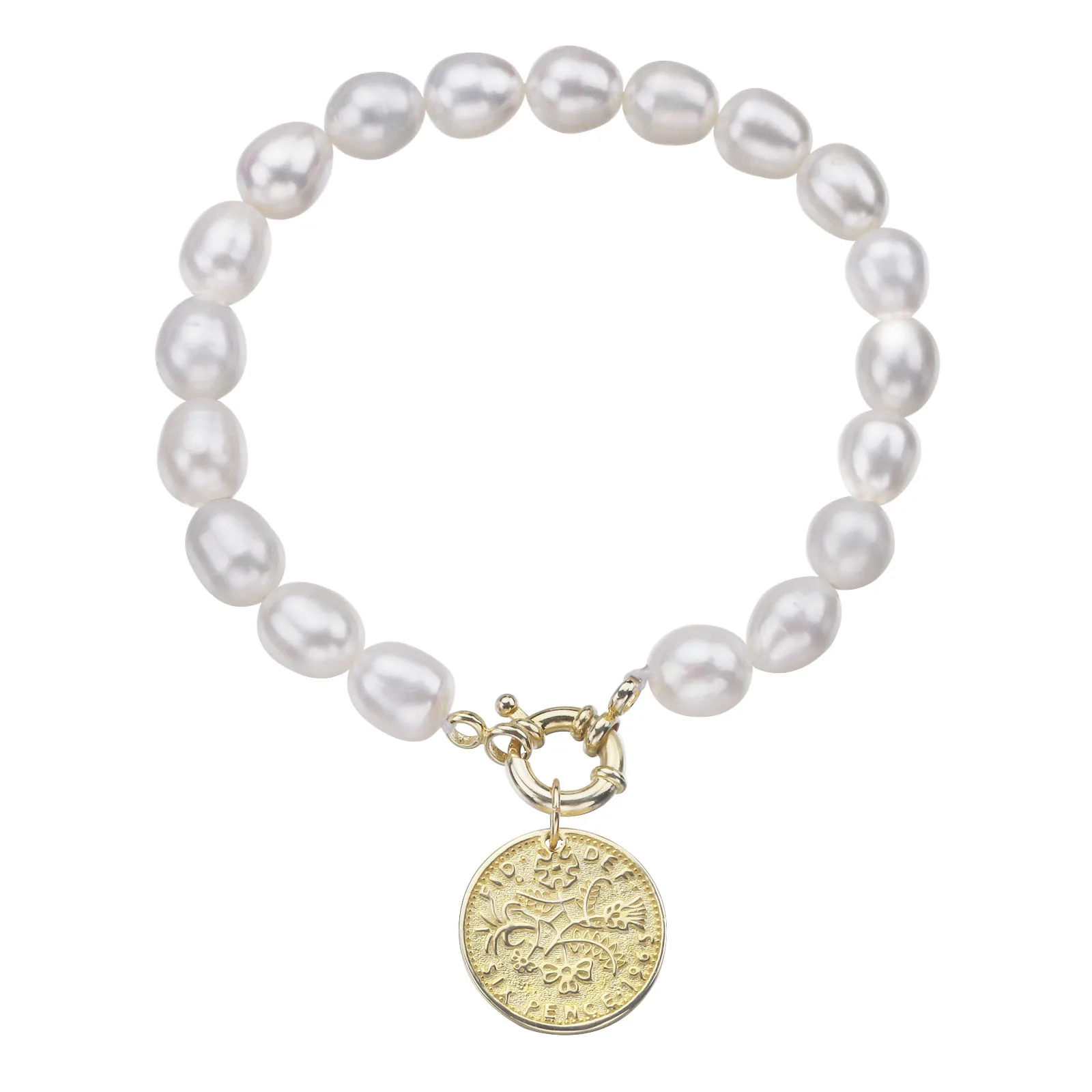 Женский эластичный браслет из серебра 925 пробы, с пресноводным жемчугом 
Женский эластичный браслет из серебра 925 пробы, с пресноводным жемчугом