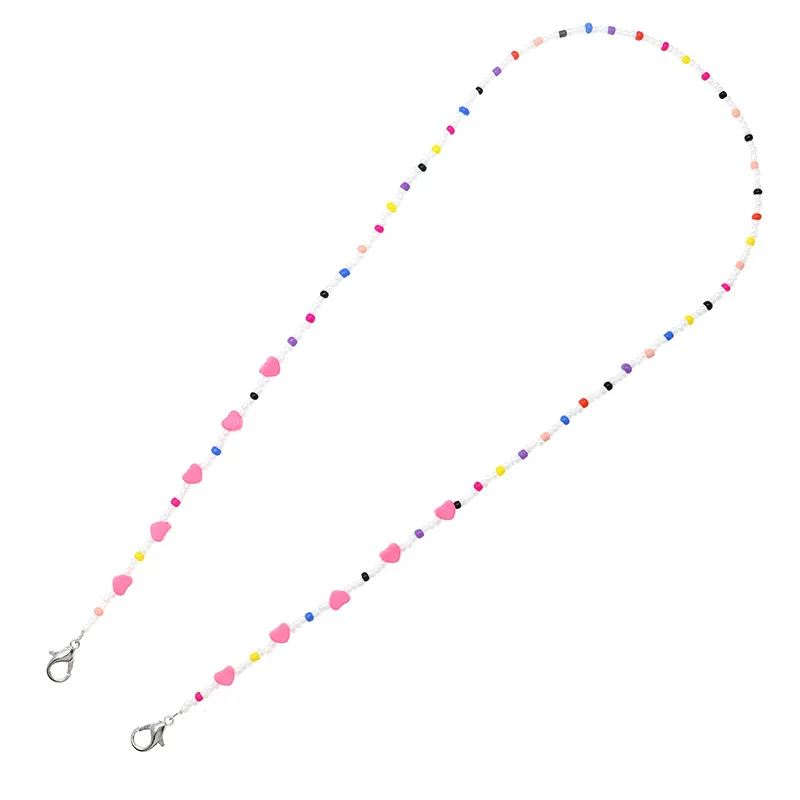 2020 Handmade acrylic peach heart multi purpose mask chain Colorful Beads mask chain strap necklace
2020 Handmade acrylic peach heart multi purpose mask chain Colorful Beads mask chain strap necklace