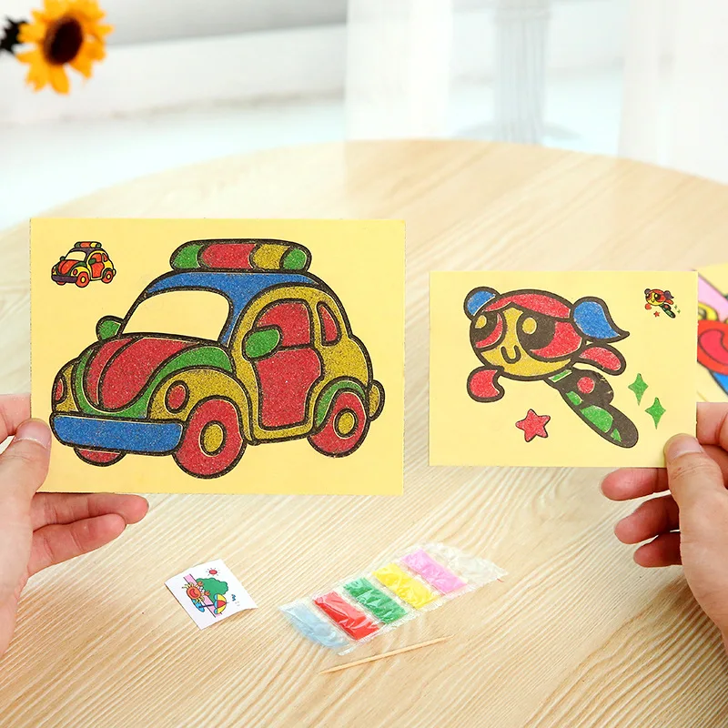 Cartoon Kid's DIY Handmade Color Sand Painting Set Creative Handmade Material Color Painting Pupil Prize Children's Day Gift
Cartoon Kid's DIY Handmade Color Sand Painting Set Creative Handmade Material Color Painting Pupil Prize Children's Day Gift