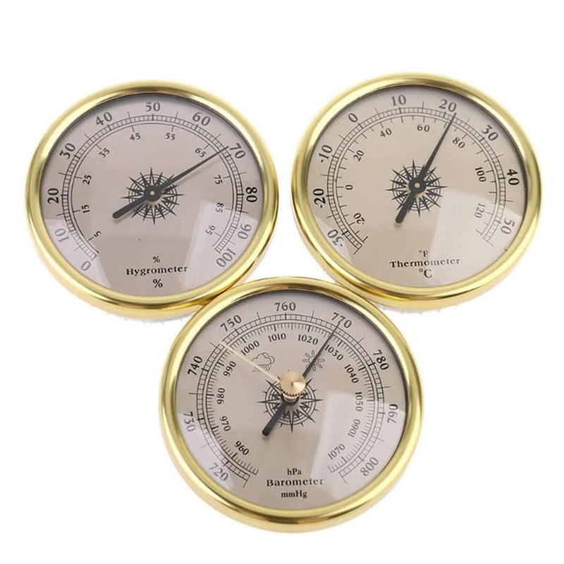 3 IN 1 Air Pressure Gauge Thermometer Hygrometer Barometer Weather Forecast 72mm
3 IN 1 Air Pressure Gauge Thermometer Hygrometer Barometer Weather Forecast 72mm