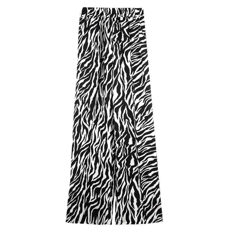 Women Wide Leg Pants Zebra Print Trousers Summer Autumn Casual Trouser Ladies Elastic Waist Flat Trousers 2021
Women Wide Leg Pants Zebra Print Trousers Summer Autumn Casual Trouser Ladies Elastic Waist Flat Trousers 2021