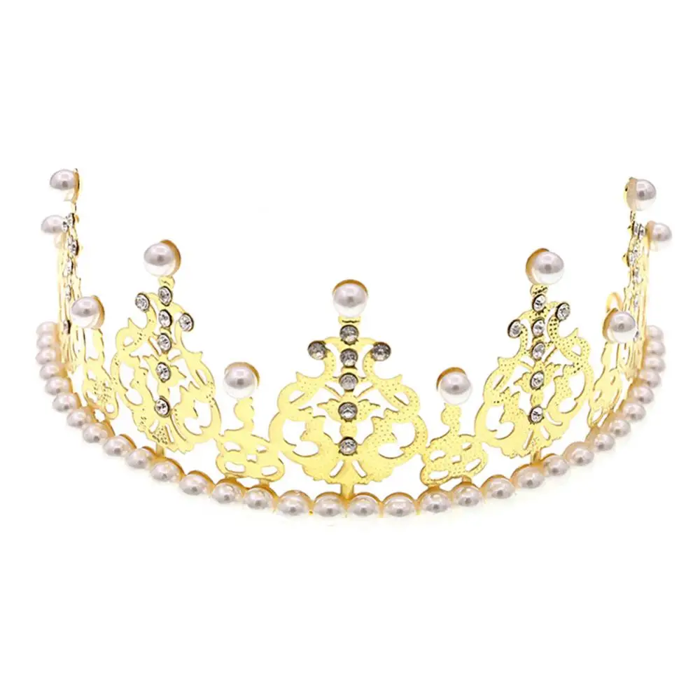 Hot Sales 16cm Sparkling Rhinestone Faux Pearl Tiara Crown Wedding Party Birthday Headwear 
Hot Sales 16cm Sparkling Rhinestone Faux Pearl Tiara Crown Wedding Party Birthday Headwear