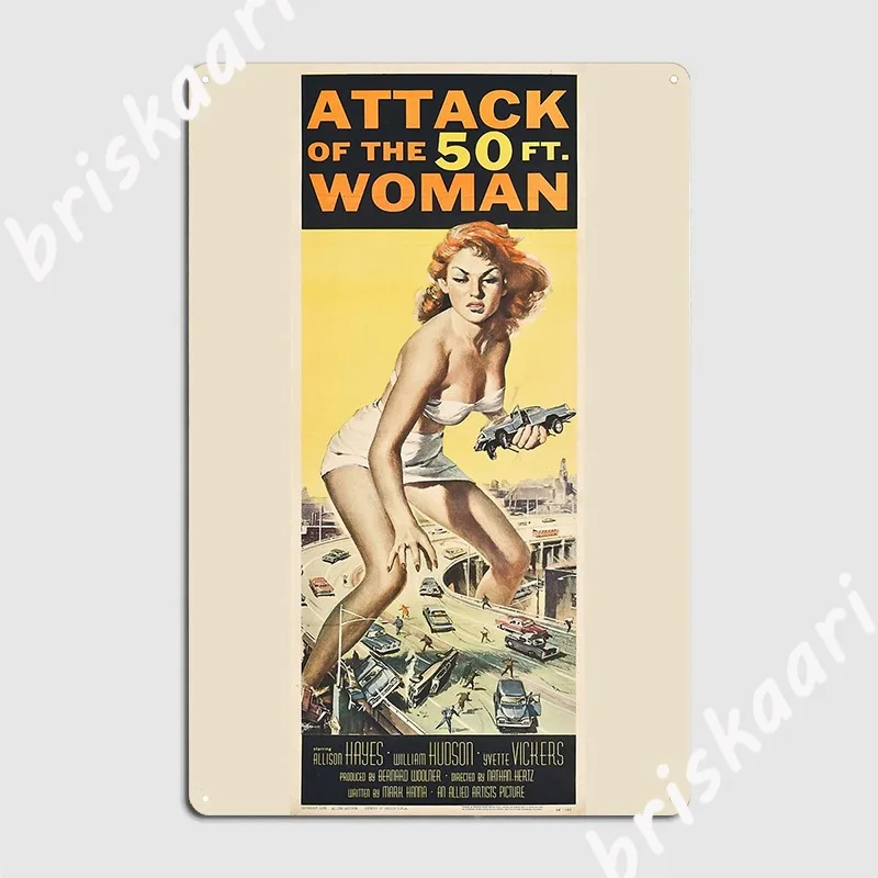 Attack Of The 50 Foot Ft Woman Vintage Poster Retro Design Metal Sign Cinema Garage Printing Club Bar Poster Tin sign Poster
Attack Of The 50 Foot Ft Woman Vintage Poster Retro Design Metal Sign Cinema Garage Printing Club Bar Poster Tin sign Poster