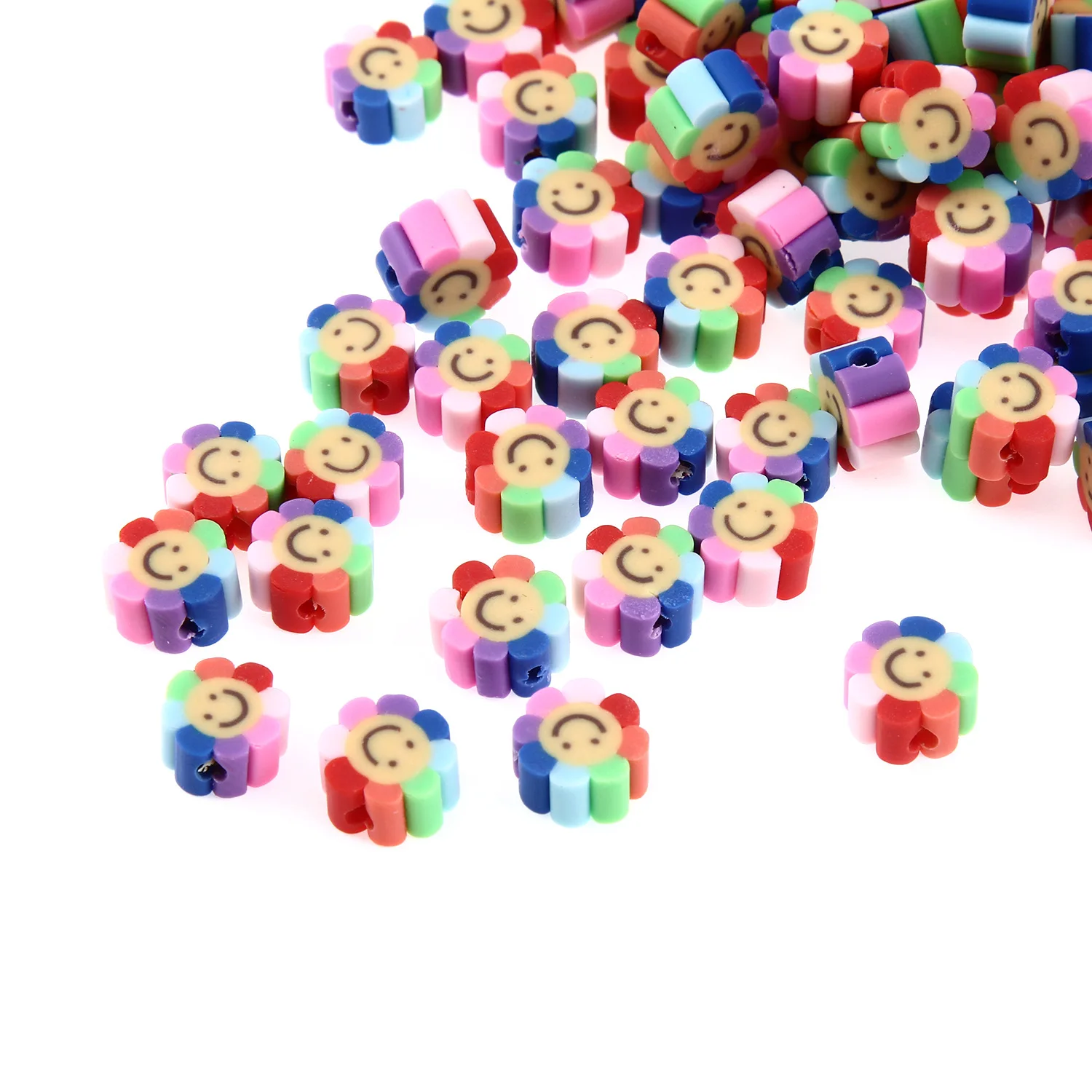 100Pcs/lot 10mm Multi-Color Polymer Clay Beads Smile Face Sun Flower Beads for DIY Bracelet Jewelry Making
100Pcs/lot 10mm Multi-Color Polymer Clay Beads Smile Face Sun Flower Beads for DIY Bracelet Jewelry Making