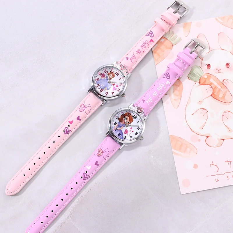 Disney Sofia Princess Girl Little Pink Purple Japan Quartz Watch Kid's Birthday Gift Luxury Crystal Crown Beautiful Butterfly
Disney Sofia Princess Girl Little Pink Purple Japan Quartz Watch Kid's Birthday Gift Luxury Crystal Crown Beautiful Butterfly