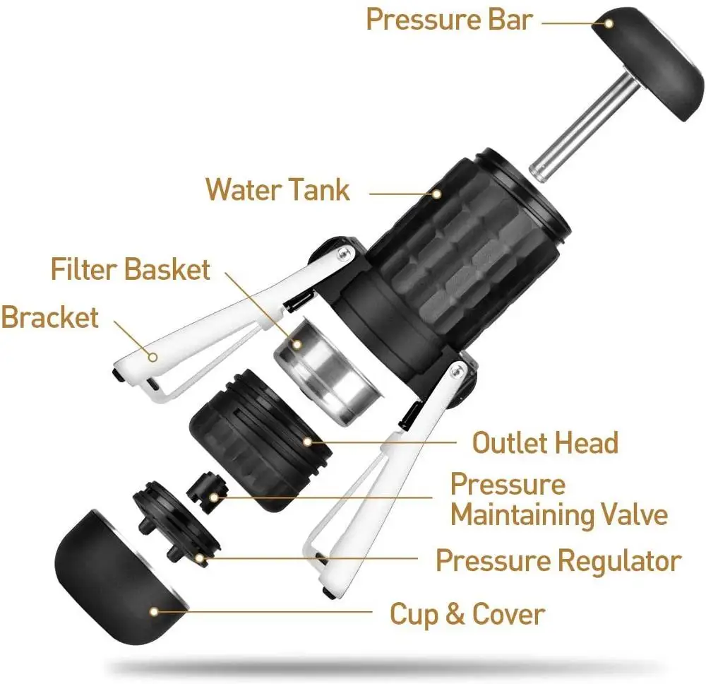 Staresso Mirage SP300 Portable Espresso Maker Creative Innovative Espresso Machine Upgrade Stainless Steel Water Tank BPA Free 
Staresso Mirage SP300 Portable Espresso Maker Creative Innovative Espresso Machine Upgrade Stainless Steel Water Tank BPA Free