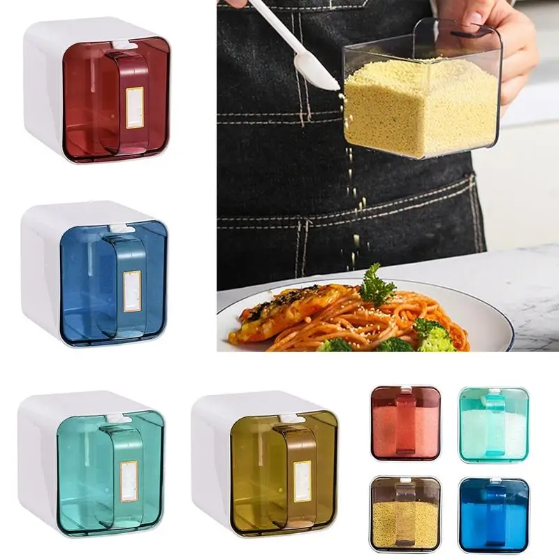 Spice Jar Set Salt Pepper Seasoning Bottle Plastic Wall Mounted Seasoning Box Spice Container Condiment Jar Kitchen Gadgets
Spice Jar Set Salt Pepper Seasoning Bottle Plastic Wall Mounted Seasoning Box Spice Container Condiment Jar Kitchen Gadgets