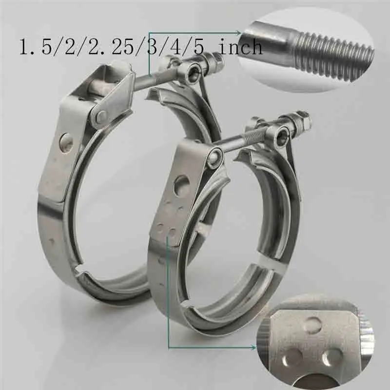 V band Clamp Universal Stainless steel 1.5/2/2.25/3/4/5 inch exhaust downpipe V band clamp clip High Quality
V band Clamp Universal Stainless steel 1.5/2/2.25/3/4/5 inch exhaust downpipe V band clamp clip High Quality