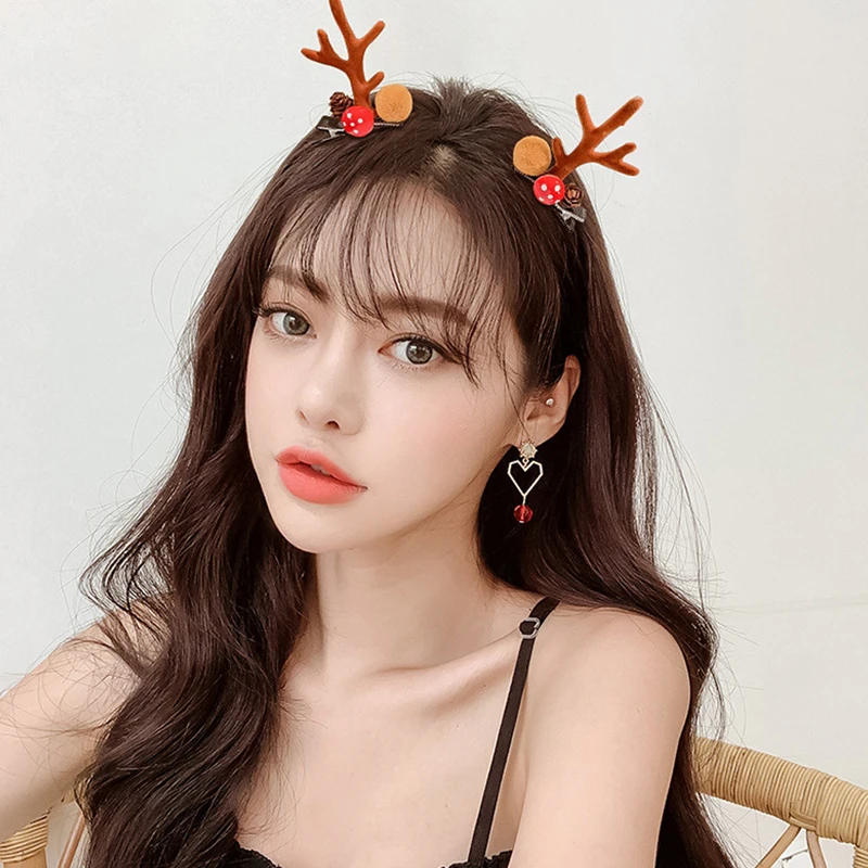 2pcs Cute Deer Ear Hairpins Flower Hair Decorationd Beautiful Deer Antlers Hair Clips Kids Pretty Accessories ChristmasBarrettes
2pcs Cute Deer Ear Hairpins Flower Hair Decorationd Beautiful Deer Antlers Hair Clips Kids Pretty Accessories ChristmasBarrettes