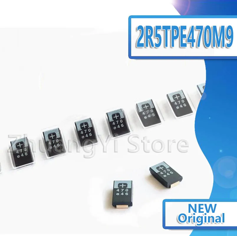 

5-10-20PCS 2R5TPE470M9 470UF 2.5V 470 6.3V SMD Tantalum Capacitors Polymer POSCAP Type D ultra-thin 7343 D7343 new and original